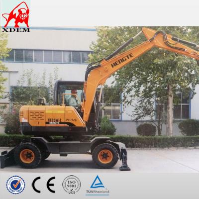 China Construction worksÂ   Cheap China Hengte HT85W 8ton wheel excavator with high quality for sale