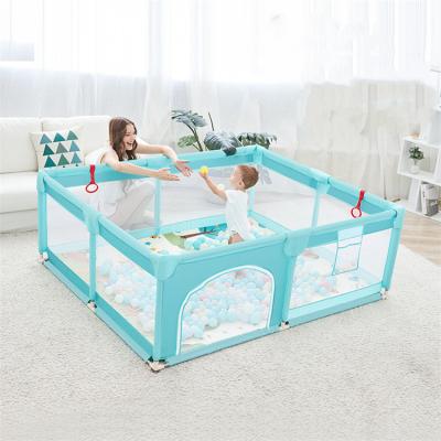 China Modern Baby Playpen With Gate Large Fence Playpen Foldable Indoor Kids Game for sale