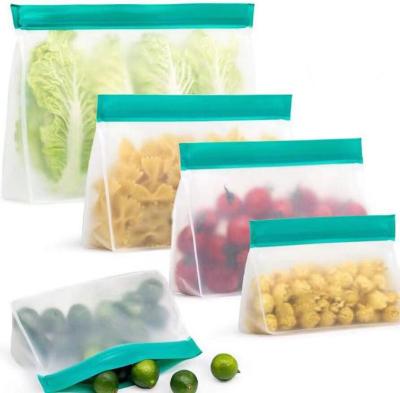 China Reusable Ziplock Bag Freezer Bag PEVA Food Grade Storage Leakproof Packing Bag for sale