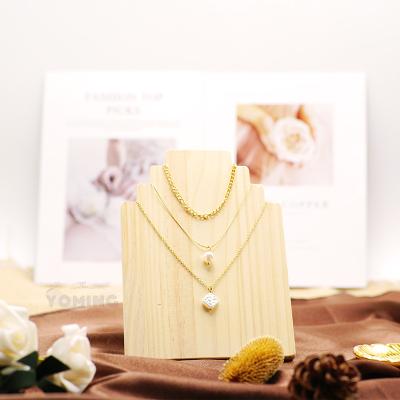 China Shop Display Home Decoration Personalized Custom Made Natural Wood Jewelry Display Props High Quality Luxury Necklace Jewelry Display Stand for sale