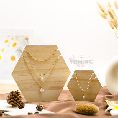 China High-grade Solid Wood Hexagonal Bracelet Jewelry Stand Store Display Home Decoration Necklace Window Pendant Visual Sales Display Stands for sale