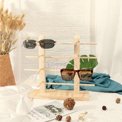 China Shop Display Home Decoration Customized Design Handmade Wooden Glasses Frames Sunglass Storage Rack Hang Rack Display Rack Glass Display Stand for sale