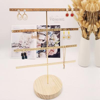 China Jewelry Display Stand Metal Fashion Jewelry Display Stand Earring Bracelet Necklace Gold Jewelry Display Rack for sale