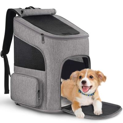 China Night Light OEM Supply Cat Dog Backpack Carrier Ventilated Design Pet Carrier Foldable Backpack Carry Bag for sale