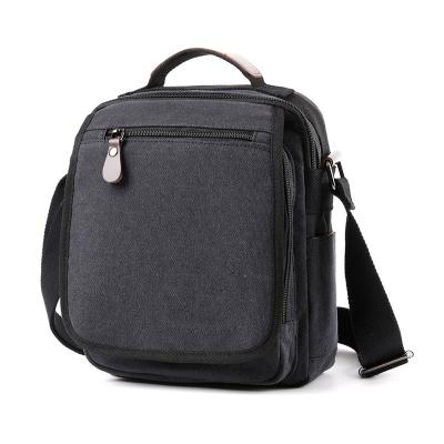 China Waterproof High Quality Men's Cotton Messenger Bag Canvas Shoulder Travel Bag Man Purse Cross - Body Bags for sale