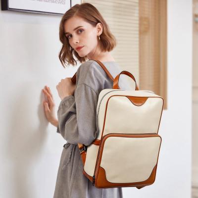 China With USB Girls Backpack Bag Women Laptop Backpack Waterproof Leather Travel Backpack For Women for sale