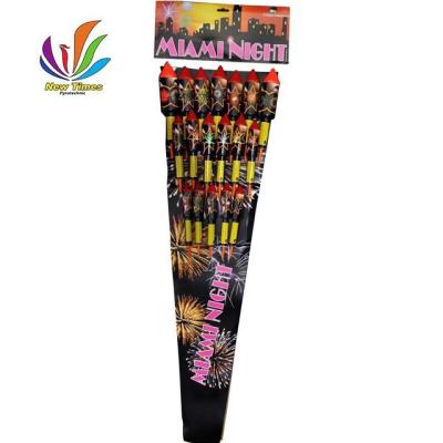 China Class C Consumer Fireworks , 18 PCS Plastic Tube Rocket Assortment Fireworks for sale