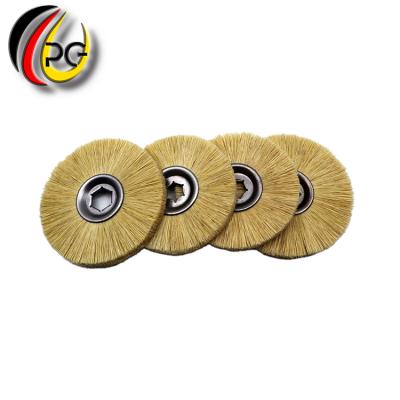 China Used in metal surface treatment and polishing making supplies 19/24/32 mm hexagon hole diameter polishing wheel Tampico wheel tools for polishing stainless steel for sale