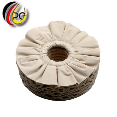 China Used in metal surface treatment and cotton cloth OEM pleated wheel cotton buffing polishing polishing wheel for abrasive wheel polish for sale