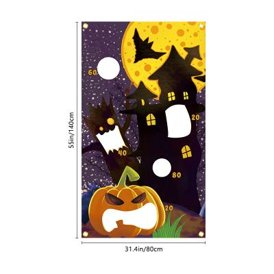 China Festival Decoration Backyard Outdoor Game Halloween Yard Flag Halloween Yard Flag Throwing Hanging Flag for sale