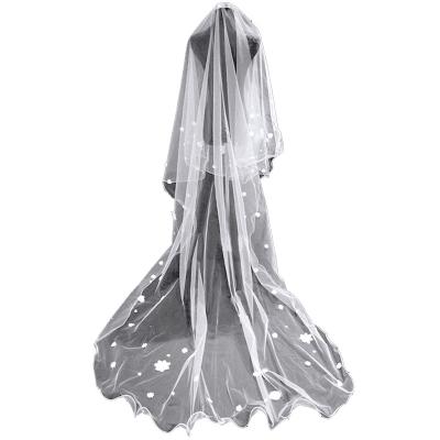 China Wholesale ROMANTIC Lace Edge Veil Wedding Bridal Hair Accessories To Wedding Accessory for sale