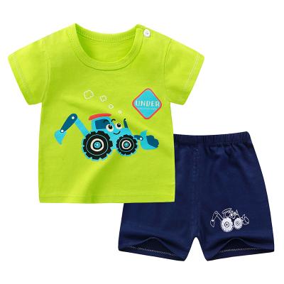 China Wholesale Chinese Style Kid Clothing Boys and Girls Clothing Sets Cotton T-shirts + Shorts 2pcs Kids Clothing Sets for sale