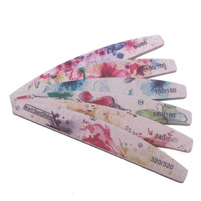 China The Sponge Emery Board Manicure Pedicure Art Professional Factory Logo Double-Sided Nail File Custom Made for sale