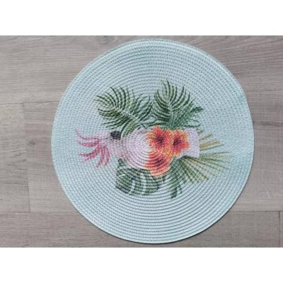 China Sustainable Factory Directly Sell High Quality Round Place Mat Fruit Area Rug for sale