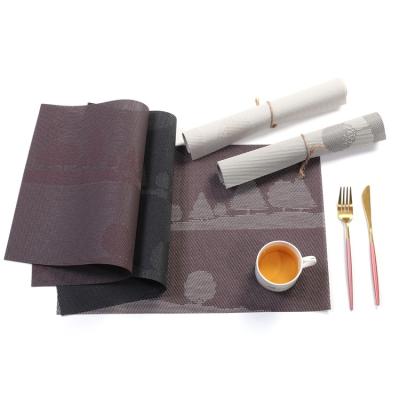 China Sustainable Hot New Products High Quality Place Mat Set With Plastic Printing Place Mat for sale