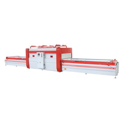 China Automatic High Pressure Double Woodworking Industry Workstation Cabinet Door Furniture Woodworking PVC Vacuum Membrane Press Machine for sale