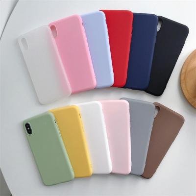 China Lightweight Candy Color Matte Case For iPhone 11 12 Mini Pro X XR XS Max 7 8 6 6s Plus Ultra Thin Soft TPU Phone Case Se Silicone Cover for sale