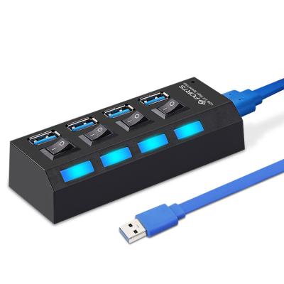 China USB3.0 5Gbps Computer Laptop USB Docking Station High Speed ​​4 Port Data Transfer USB 3.0 HUB With Individually Switched for sale