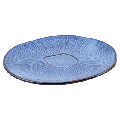 China Viable Wholesale Ceramic Dish Nordic Blue Custom Tableware Ceramic Radiator Dish China Dish for sale