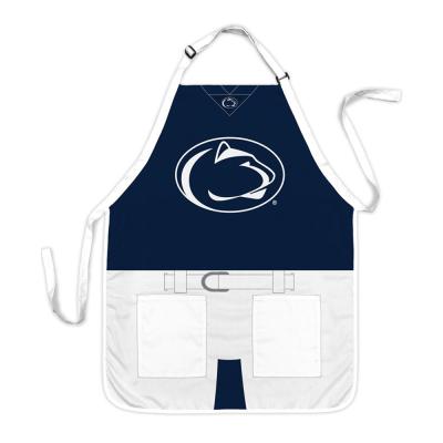 China New Design Penn State Nittany Lions Sports Cleaning Apron Washable Customized Adjustable Bib Cooking Kitchen Apron With 2 Pockets for sale