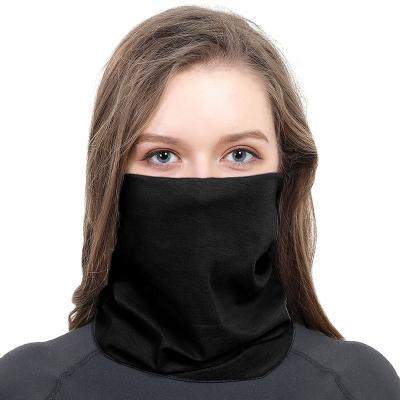 China Outdoor Activities Scarf Base Black Dark Bandana Facemask Breathable Elastic Solid Solid Seamless Cuff for sale