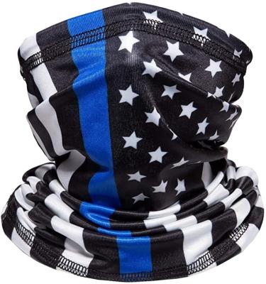 China Factory Wholesale Custom Breathable Quick Dry Custom Face Bandana USA Flag Canada Anti-Wrinkle Reusable Neck Cuff for sale