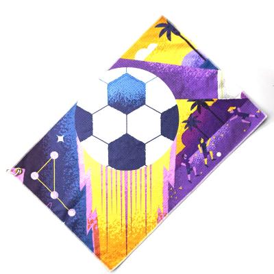 China Other Custom Printed Waffle Golf Face Towel Sports Cooling Towel Custom Sweat Absorbent Microfiber Golf Towel With Clip for sale