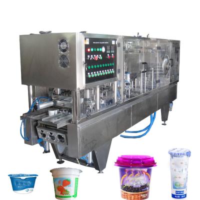 China Yogurt Automatic Yogurt Cup Filling Machine / Yogurt Sealing Packaging Machine for sale