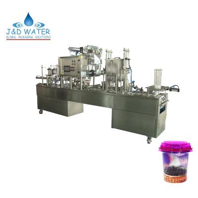 China Automatic Rotary Cup Beverage Filling Machine Cup Filling Sealing Machine Cup Filling Capping Machine for sale