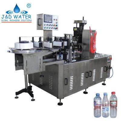 China semi automatic hot melt glue beverage opp labeling printing machine for round bottle for sale