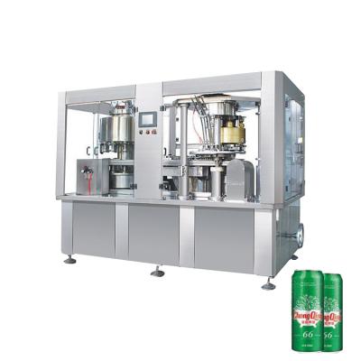 China Full Automatic Zhangjiagang 2000bph Fruit Juice Beverage Coffee Milk Can Filling Capping Machine For Beverage Factory Production Line for sale