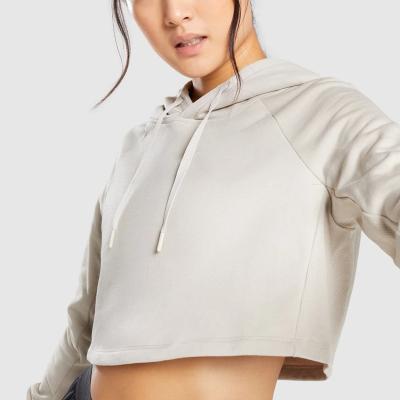 China Women Breathable Pullover Cropped Hoodies Long Sleeve Sweatshirts Casual Crop Tops For Spring Autumn Winter for sale