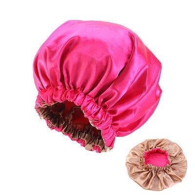 China Factory Wholesale Breathable Durag And Chain Bags Vendor Designer Satin For Women Hot Pink Color Fashion Hoods for sale