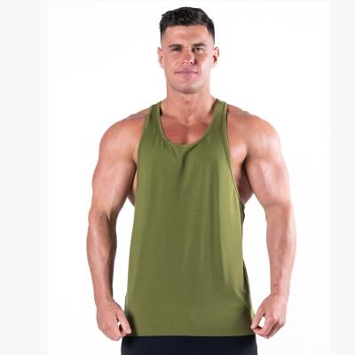 China Breathable 100% Polyester Anti-Shrink Neck High Running Singlet For Men for sale