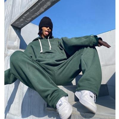 China RC-Street Breathable Green Long Sleeve Casual Sweatsuit Set Women Two Piece Set Tracksuit for sale