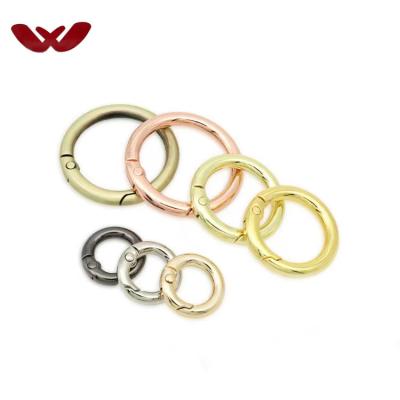 China Washable High Quality Zinc Alloy Spring Ring Spring Buckle Ring Opening Spring Buckle Clothing Handbag Case Bag Spring Buckle Accessories for sale