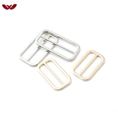 China High Quality Washable Color Alloy Three-stop Buckle Metal Shoe Buckle Luggage Handbag Clothing Shoe Suit Adjusting Buckle for sale