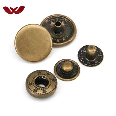 China Custom made clothing accessories copper buckle high quality color logo button metal button face copper buckle nickel free copper for sale