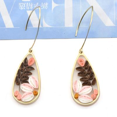 China Newest FASHIONABLE Craft Folding Paper Fish Hook Colorful Earrings for sale