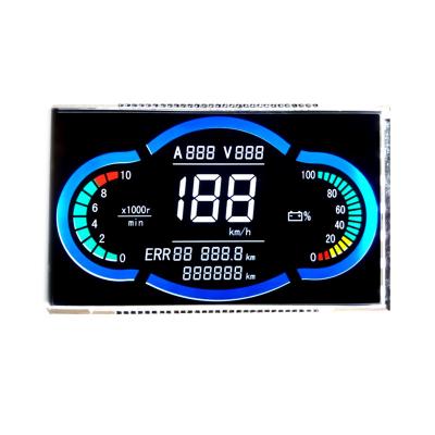 China 7segment Electric Bike Lcd Display STN Mode Zebra With Reflective Polarizer for sale