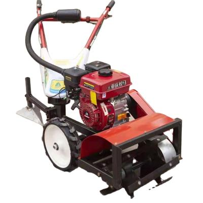 China Factory hot sale 170/173 gasoline engine battery power tiller with grass cutter cage wheel for sale