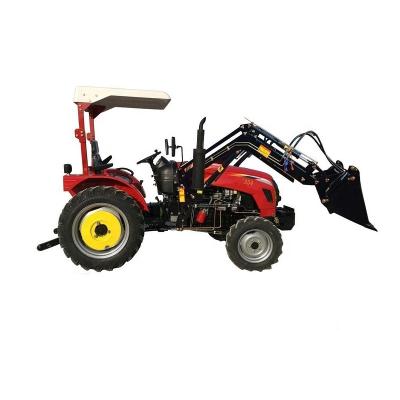 China Factory Hot Sale 4WD 254 Mini Farm Four Wheel Tractor with Front Loader and Backhoe for sale