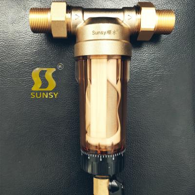 China Sunsy Household Pre-Filter Taizhou Brass Water Pre-Filter With Stainless Steel Mesh Water Filter System for sale