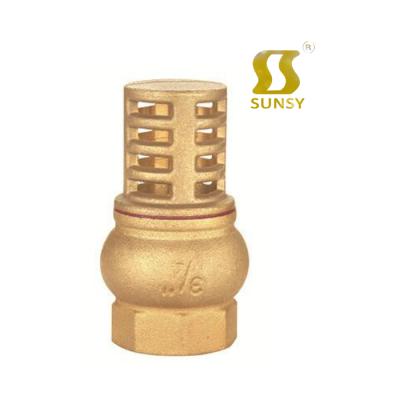 China taizhou general shunshui yuhuan factory OEM sunsy SS6070 forged with bottom valve full filter spring brass foot check valve for sale