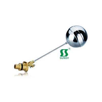 China General China Yuhuan sunsy BSPT NPT factory forged male thread female brass water tank ball float valves with stainless steel float ball for sale