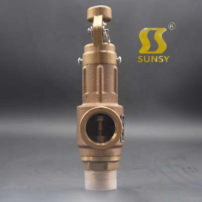 China General Spring Lift Wire Connection BSP Control Brass Bronze Forge Full High Pressure Reduce Relief Safety Valve For Boiler Steam for sale