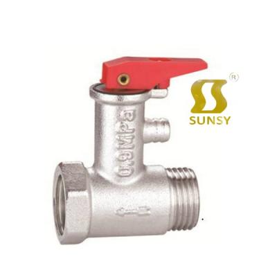 China Sunsy General Yuhuan shunshui factory forged air pressure relief brass water heater BSP G1/2