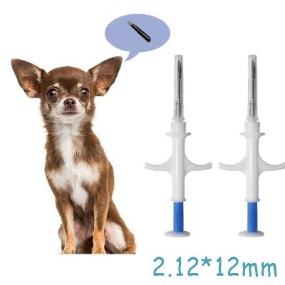 China 2.12x12mm Pet Chip Fdx-b Iso11784 Cat Dog Microchip Pet Syringe Identification Chip Needle Injector Pit Tag Stored Implant For Animals for sale