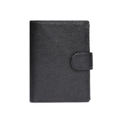 China Wholesale 2022 Hot Selling Amazon RFID Card Holder Genuine Leather Popular RFID Blocking Anti Theft Leather Wallet for sale