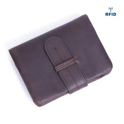 China 2022 Mini Genuine Leather Wallet Vintage Gents Casual Genuine Leather Men's Slim Amazon RFID Wallet Luxury Purse Wallet 2022 for sale